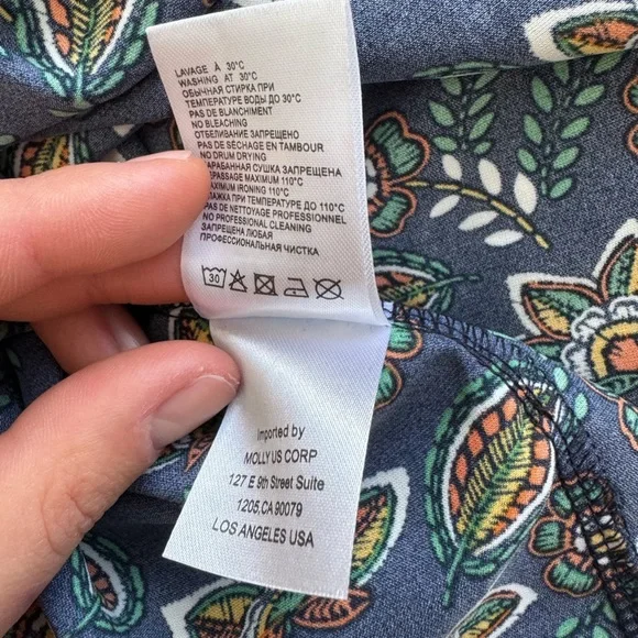 Hanky Hem Women’s Asymmetrical Dress by MOLLY BRACKEN NWT OverSize - Picture 9 of 9